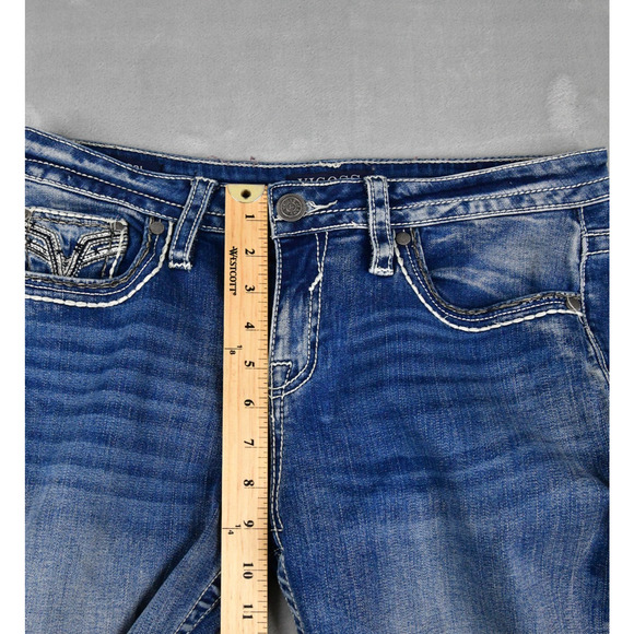 VIGOSS Jeans Womens S 7/8 L27 (32x26) Capri Heritage Blue Denim - Picture 11 of 11